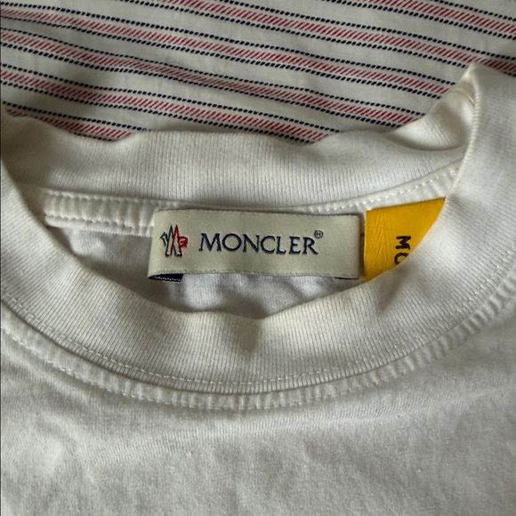 Moncler White Tee with Winged Design - Picture 2 of 6